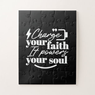 Motivierendes christliches Zitat – Lade deinen Gla Puzzle