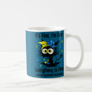 Motivierendes Down-Syndrom-Bewusstseins-Katze T21 Kaffeetasse