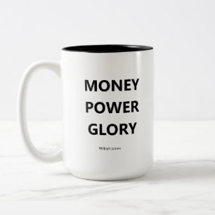 Motivierendes Geschäftszitat Schwarz und Weiß Zweifarbige Tasse