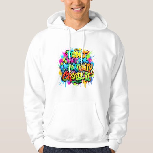 Motivierendes Graffiti-Design für Chancen Hoodie (Vorderseite)