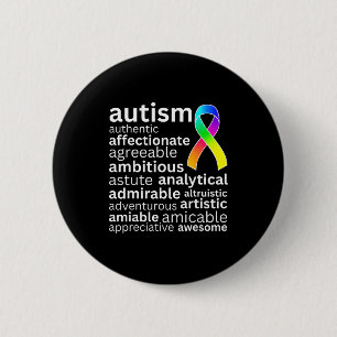 Motivierendes Grafik-Inspirationswort Autismus Button