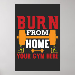 Motivierendes Heimtraining Workout Poster