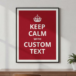 Motivierendes Keep Calm Zitat - Lustige Bürodekora Poster