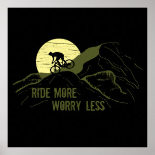Motivierendes Mountainbike-Zitat - Lustiges Radfah Poster