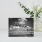 Motivierendes positives Zitat: Alles, was du will. Postkarte (Stehend Vorderseite)