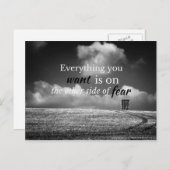 Motivierendes positives Zitat: Alles, was du will. Postkarte (Vorne/Hinten)