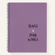 Motivierendes positives Zitat violettes Notizbuch
