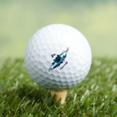 Motivierendes "Sei du selbst" blaues Blitz-Faust-D Golfball (Insitu T-Shirt)