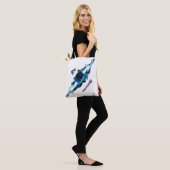Motivierendes "Sei du selbst" blaues Blitz-Faust-D Tasche (Am Model)