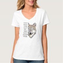 Motivierendes Wolf-Zitat-T-Shirt - Du bestimmst de