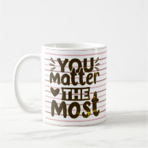 Motivierendes Zitat-Streifen-Design-Tasse