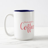 Motiviert durch Kaffee - Kaffee-Tasse Zweifarbige Tasse (Links)