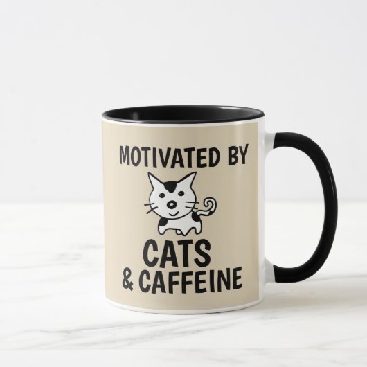 MOTIVIERT DURCH KATZEN UND KAFFENTENKAFFEE TASSE (Rechts)