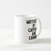Motiviert durch Koffein und Hunde Kaffeetasse (VorderseiteRechts)