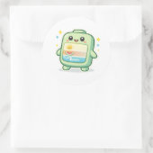 Motiviert Runder Aufkleber (Tasche)