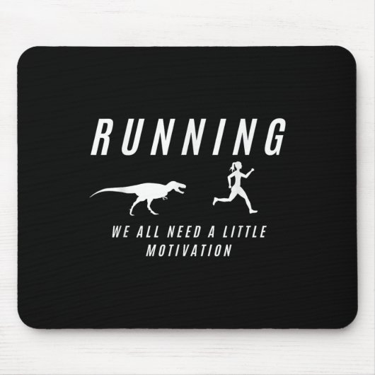 Motivierte Frauen Raptor Funny Runner Mousepad (Vorne)