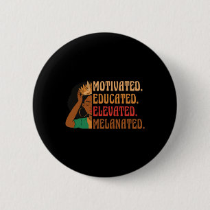 Motivierte Gebildete Erhabene Melanisierte Schwarz Button