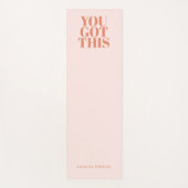 Motivierte rosa Rot Retro Custom Typografy Yogamatte (Vorderseite)