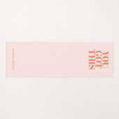 Motivierte rosa Rot Retro Custom Typografy Yogamatte (Vorderseite (Horizontal))