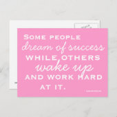 Motivierte und Inspirierte Postkarte (Vorne/Hinten)