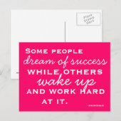 Motivierte und Inspirierte Postkarte (Vorne/Hinten)