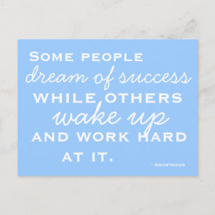 Motivierte und Inspirierte Postkarte