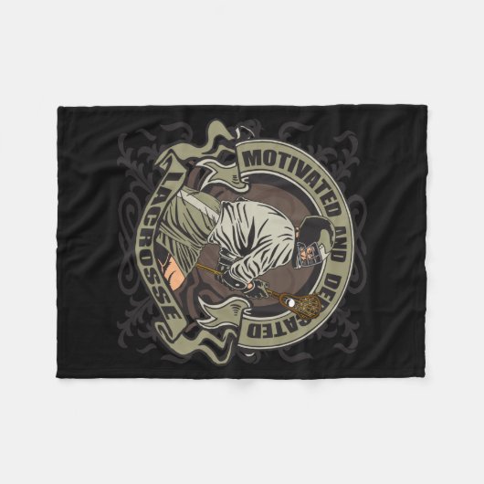 Motivierter Lacrosse Fleecedecke (Vorderseite (Horizontal))