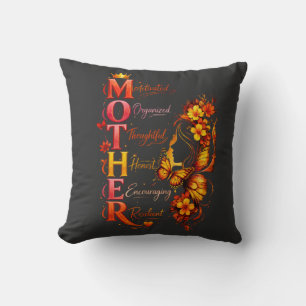 Motiviertes Mutter-Schmetterlings-Shirt Kissen
