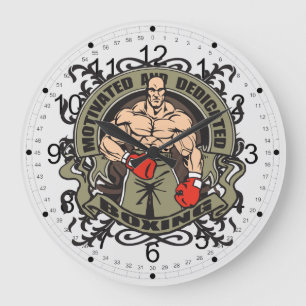 Motiviertes Verpacken Große Wanduhr