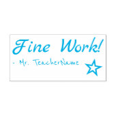 Motivierung von "Fine Work!" Lehrerin Rubber Brief Permastempel (Design)