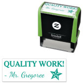 Motivierung von "QUALITÄTSARBEIT!" + Name des Auto Permastempel (Beispiel)