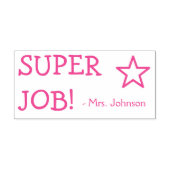 Motivierung von "SUPER JOB!" + Tutor Name Rubber B Permastempel (Design)