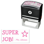 Motivierung von "SUPER JOB!" + Tutor Name Rubber B Permastempel (Beispiel)