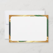 Motivo dorado de Navidad con fondo verde Einladung (Rückseite)