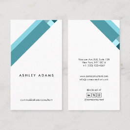 motivo geométrico minimalista moderno azul visitenkarte