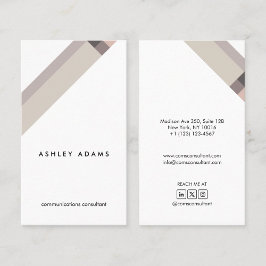 motivo geométrico minimalista moderno marrón visitenkarte