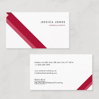 motivo geométrico minimalista moderno rojo visitenkarte