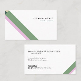 motivo geométrico minimalista moderno verde visitenkarte