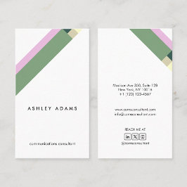 motivo geométrico minimalista moderno verde visitenkarte