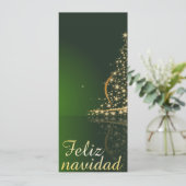 Motivo navideño verde con arbol de navidad (Stehend Vorderseite)