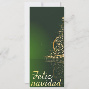 Motivo navideño verde con arbol de navidad