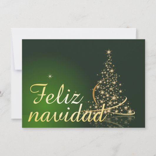 Motivo navideño verde con arbol de navidad (Vorderseite)
