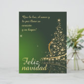 Motivo navideño verde con arbol de navidad (Stehend Vorderseite)