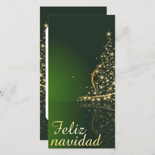 Motivo navideño verde con arbol de navidad (Vorne/Hinten)