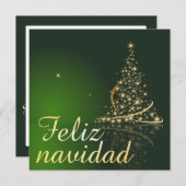 Motivo navideño verde con arbol de navidad (Vorne/Hinten)