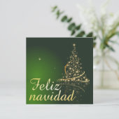 Motivo navideño verde con arbol de navidad (Stehend Vorderseite)