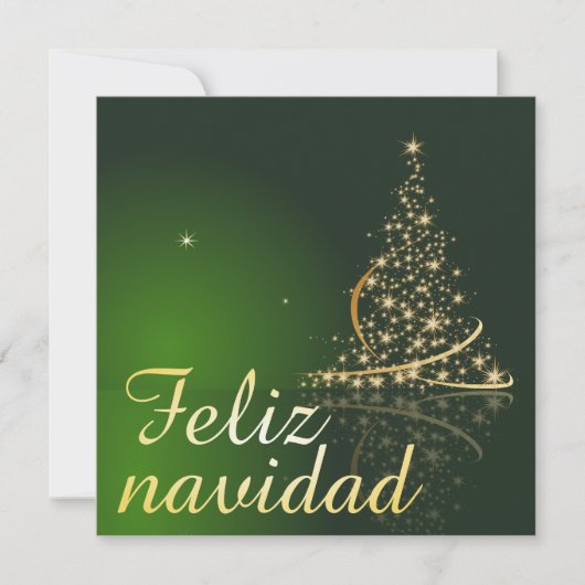 Motivo navideño verde con arbol de navidad (Vorderseite)