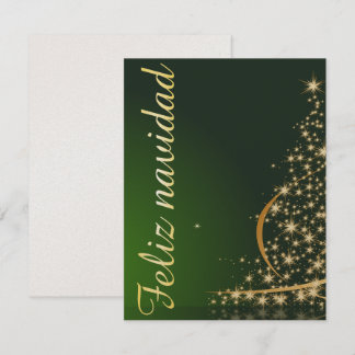 Motivo navideño verde con arbol de navidad einladung
