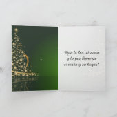 Motivo navideño verde con arbol de navidad. karte (Innenseite)