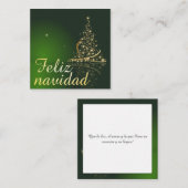 Motivo navideño verde con arbol de navidad mitteilungskarte (Vorne/Hinten)